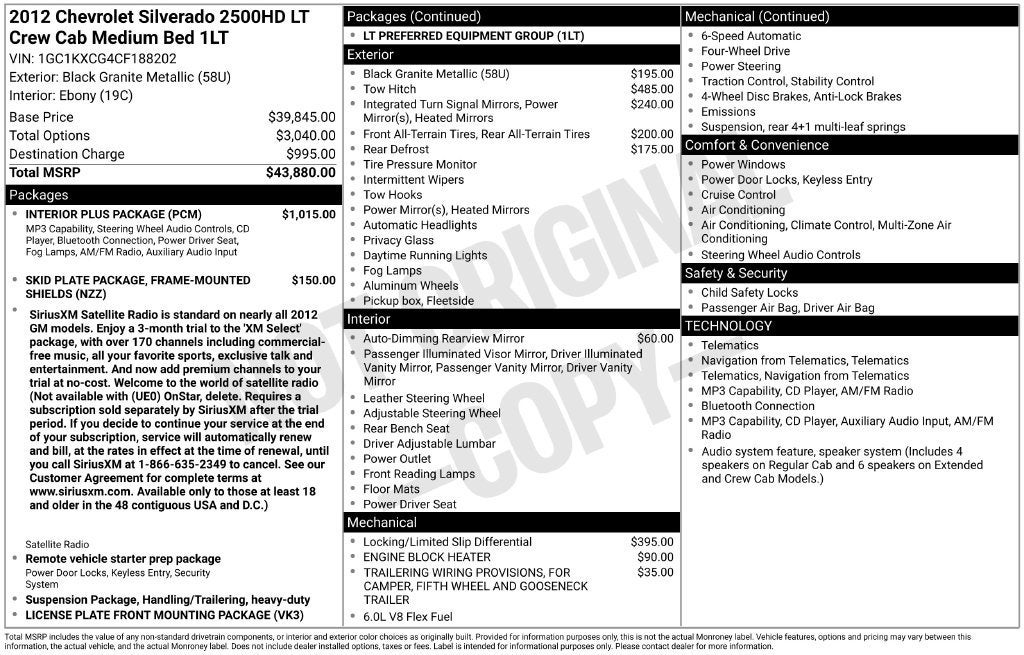 2012 Chevrolet Silverado 2500 HD LT
