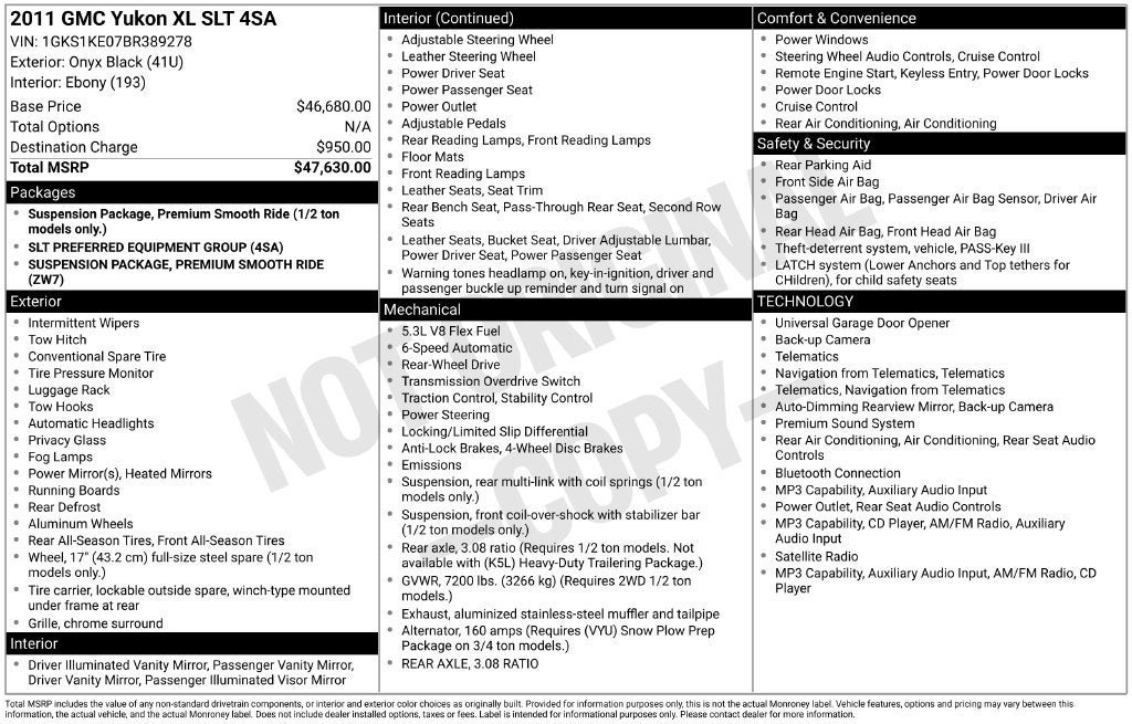 2011 GMC Yukon XL SLT