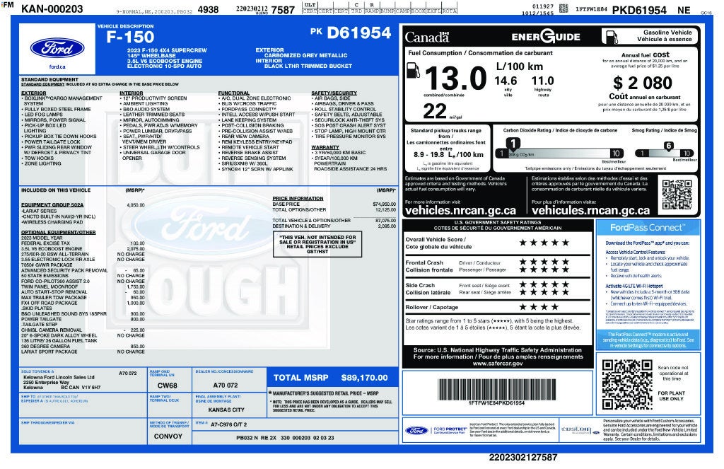 2023 Ford F-150 Lariat