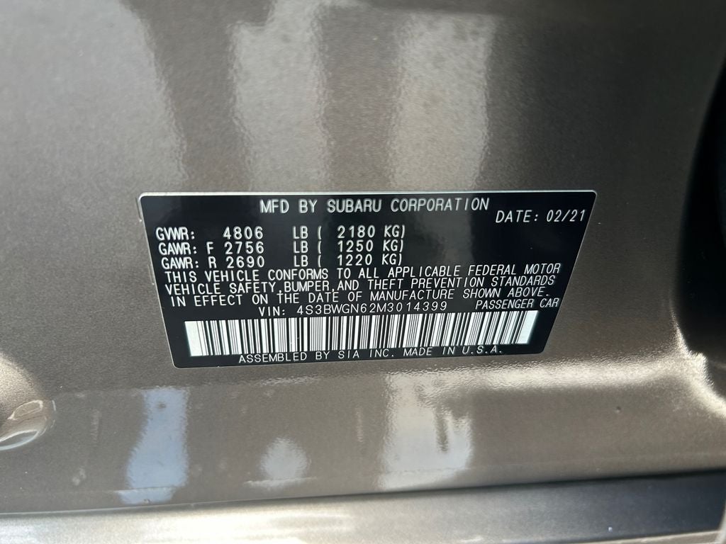 2021 Subaru Legacy Limited XT