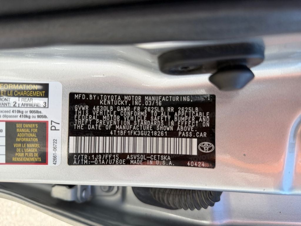 2016 Toyota Camry SE