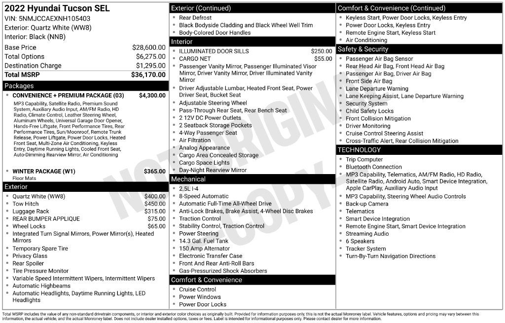 2022 Hyundai Tucson SEL
