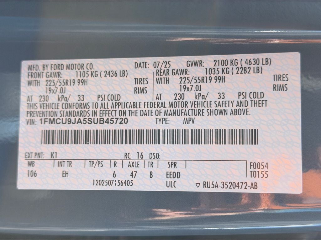 2025 Ford Escape Platinum
