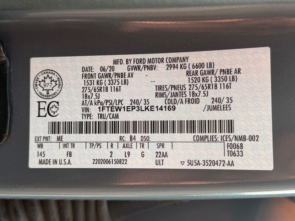 2020 Ford F-150 XLT