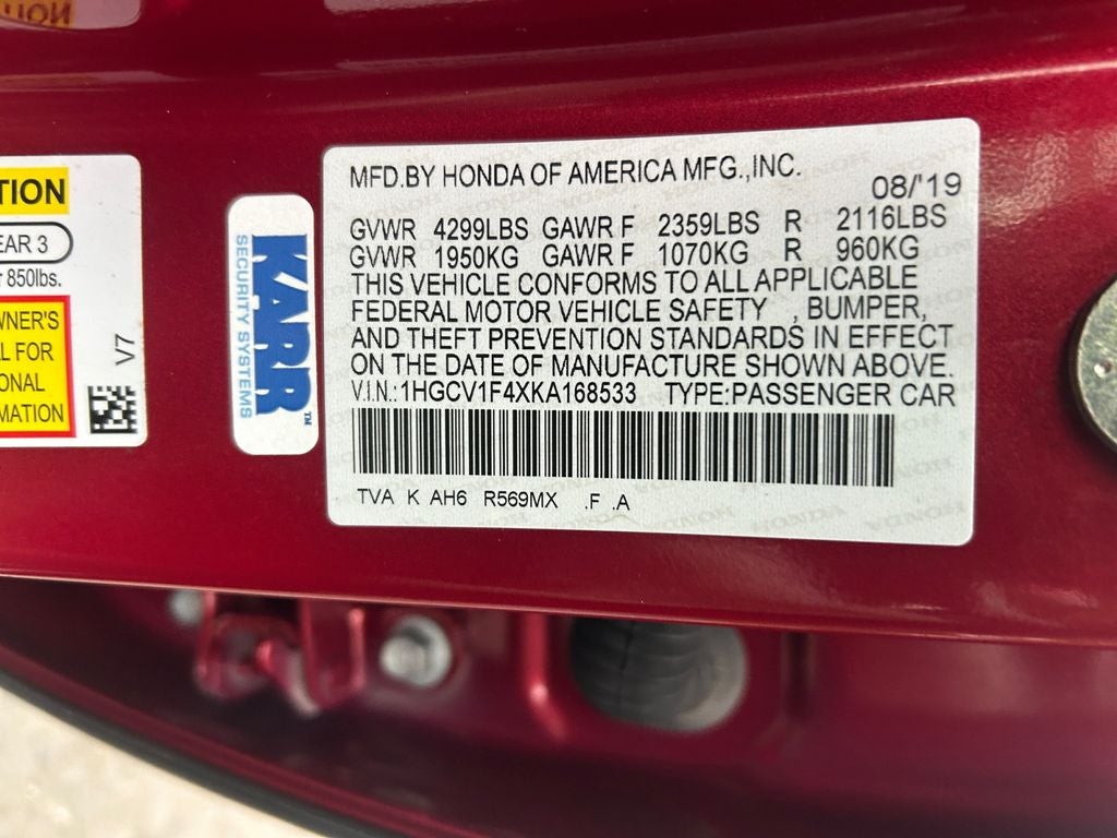 2019 Honda Accord EX