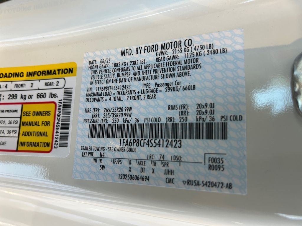 2025 Ford Mustang GT Premium 60th anniversary