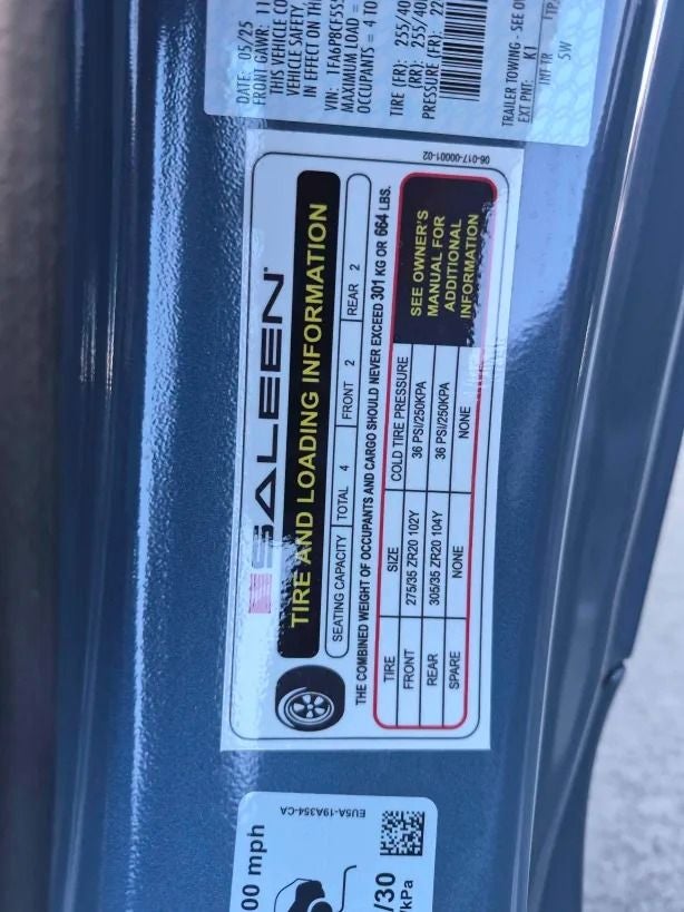 2025 Ford Mustang GT Premium SALEEN WHITE LABEL