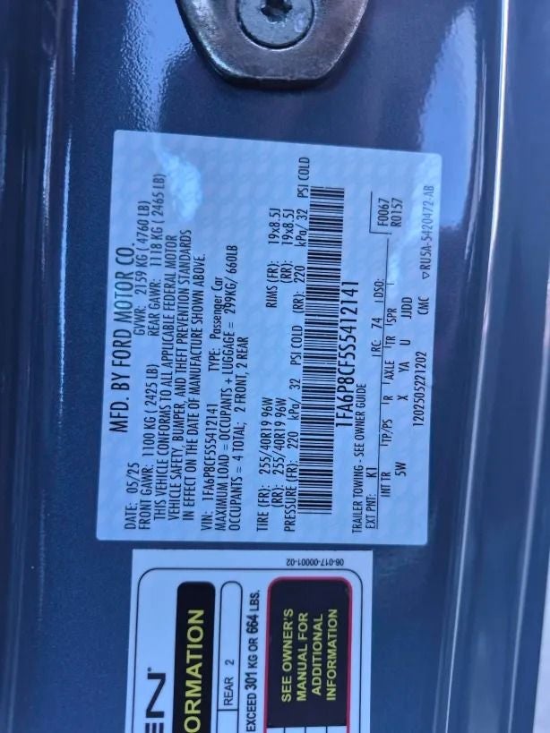 2025 Ford Mustang GT Premium SALEEN WHITE LABEL