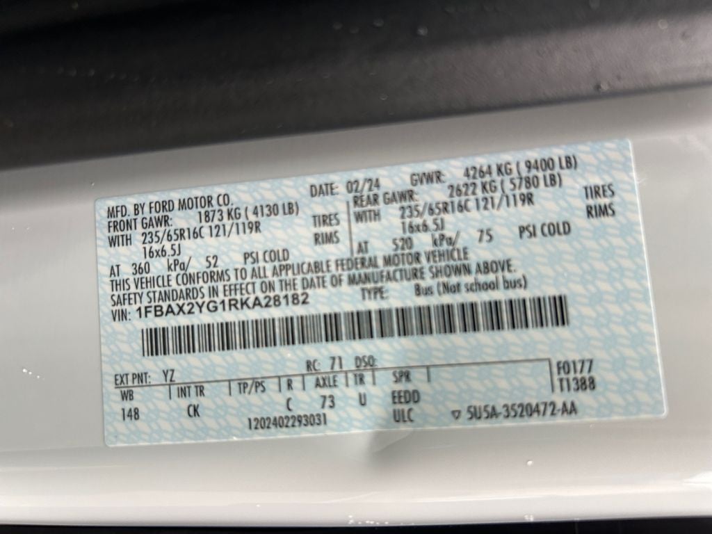 2024 Ford Transit-350 XLT 12 PASSENGER