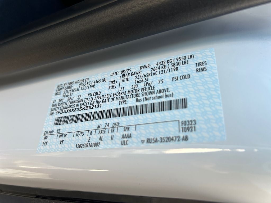 2025 Ford Transit-350 XL