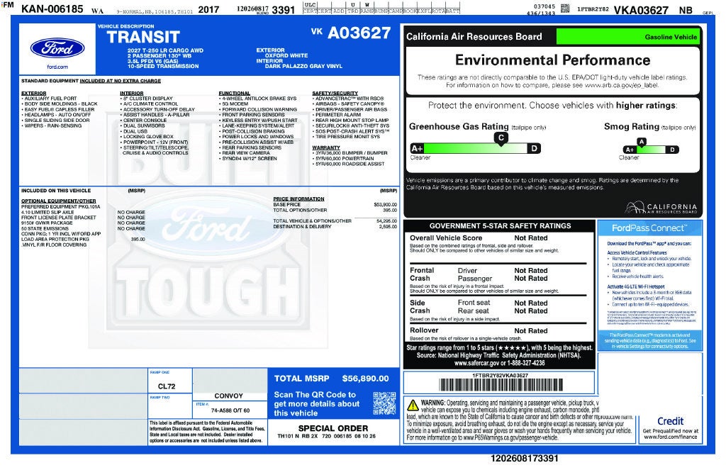 2027 Ford Transit-250 Base
