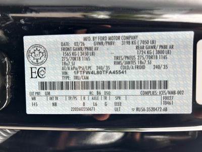 2026 Ford F-150 Tremor 402B