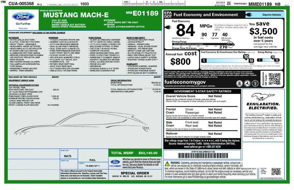 2021 Ford Mustang Mach-E GT