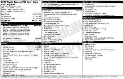 2023 Toyota Tacoma TRD Sport V6