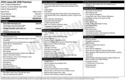 2024 Lexus NX 350h Premium