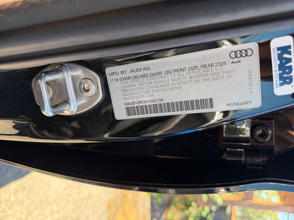 2017 Audi S3 2.0T Premium Plus quattro