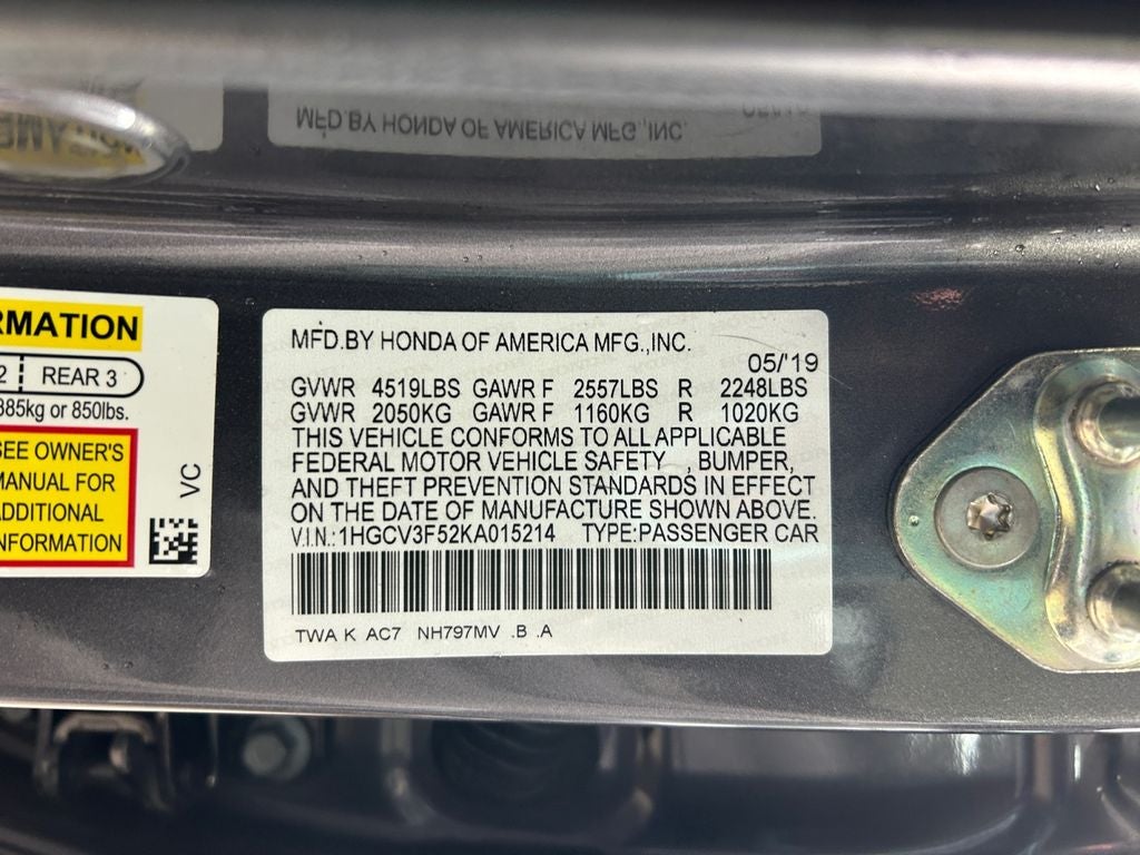 2019 Honda Accord Hybrid EX-L