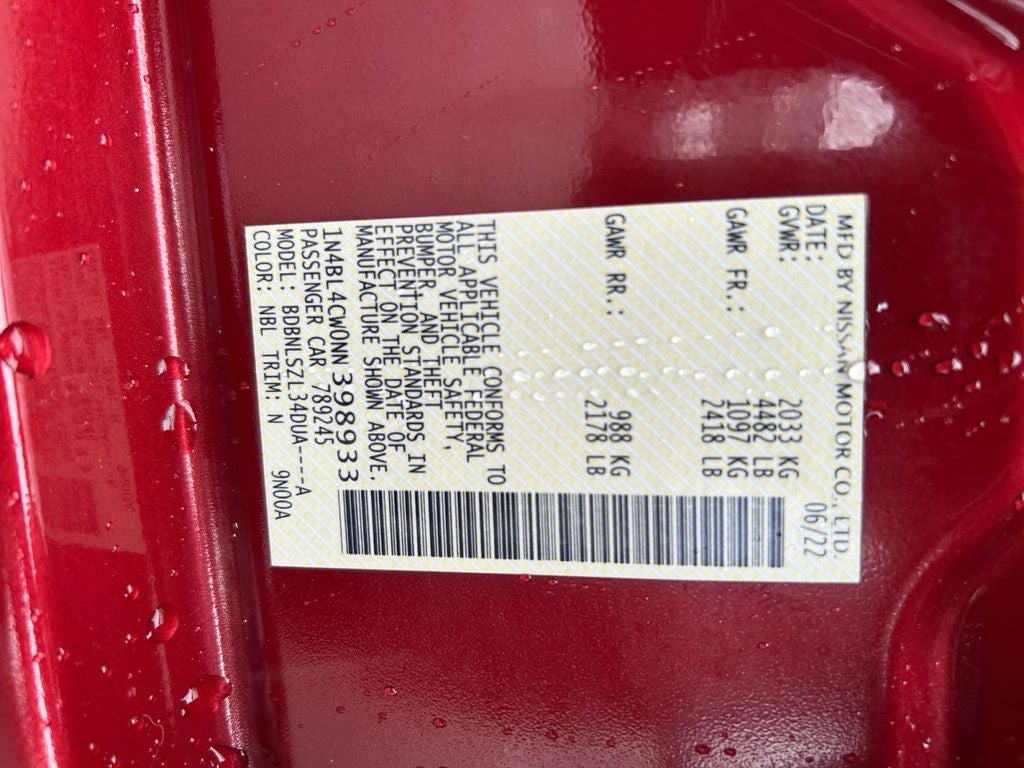 2022 Nissan Altima 2.5 SR AWD