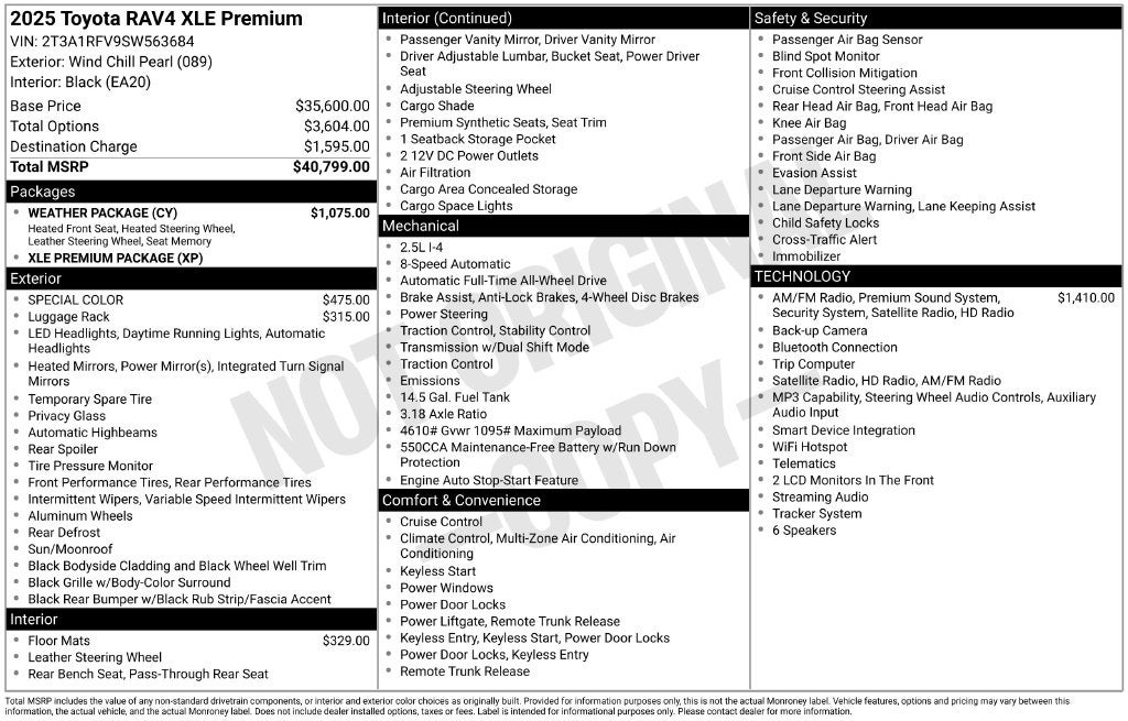 2025 Toyota RAV4 XLE Premium