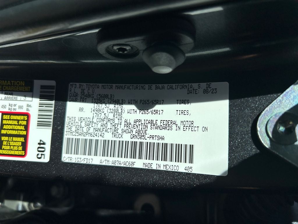2023 Toyota TACOMA TRD SPORT TRD Sport 1 Owner V6