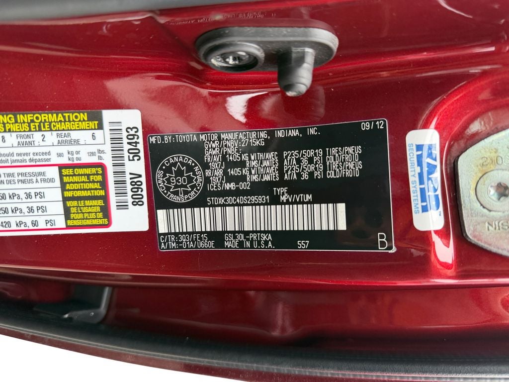 2013 Toyota Sienna SE 8 Passenger