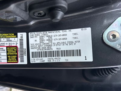 2024 Toyota Tundra Hybrid Platinum 1 Owner