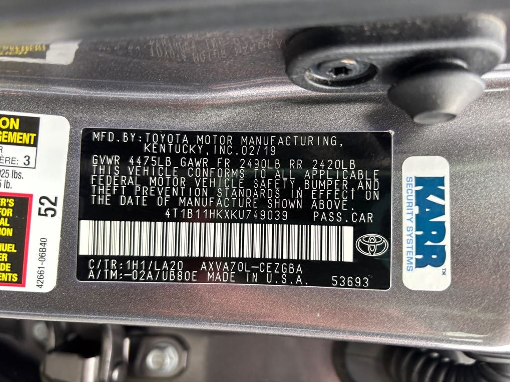 2019 Toyota Camry XLE