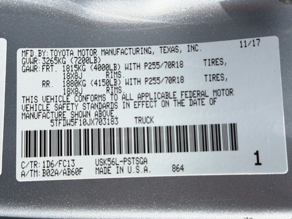 2018 Toyota Tundra SR5 CrewMax