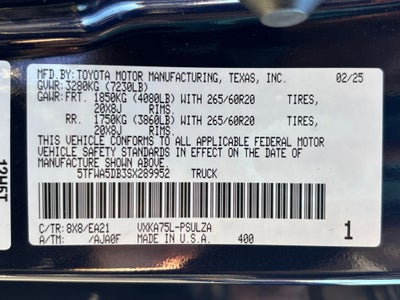 2025 Toyota Tundra Limited