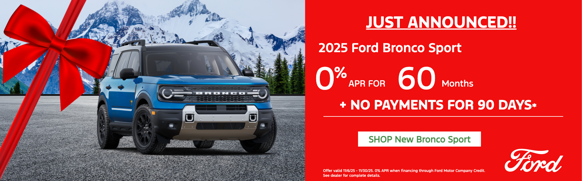 2025 Ford Bronco Sport Offer